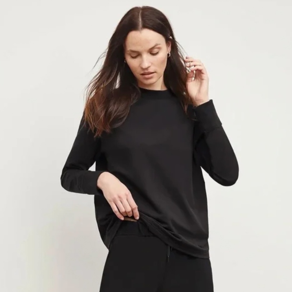 M.M. LAFLEUR Ellie Crewneck Sweatshirt Black Size S
